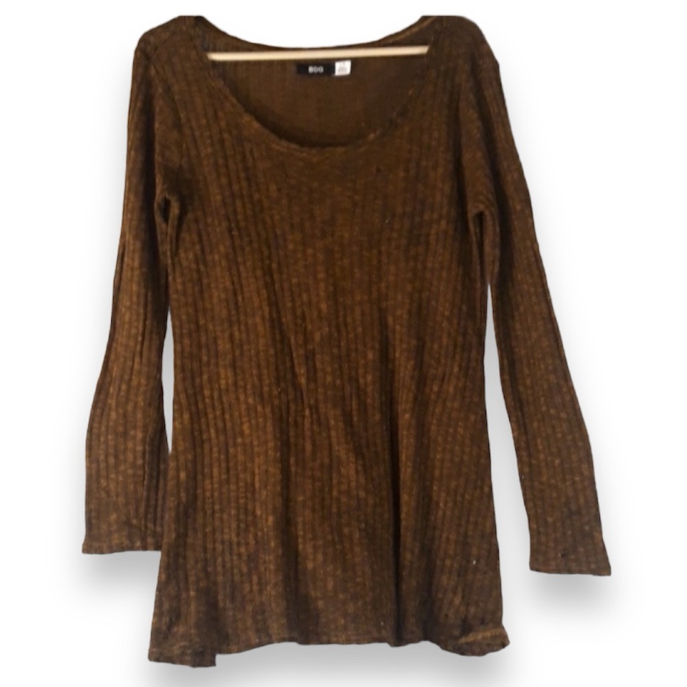 Urban Outfitters BDG Thin Knit Tunic Sweater Black/Gold Thread Women’s Size S